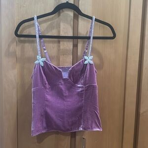 Reformation desiree velvet top